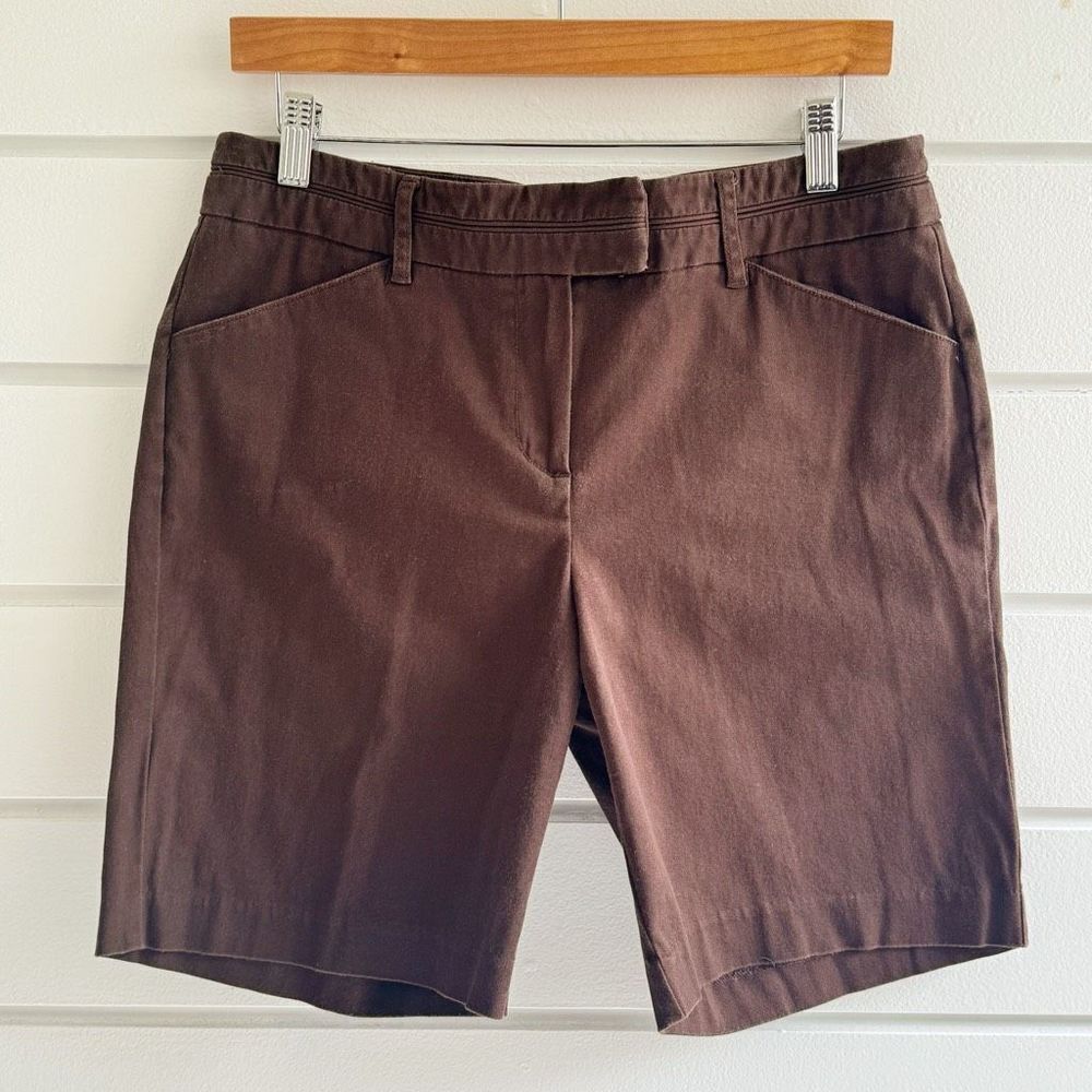 Larry Levine Women’s Brown Casual 8.5” Inseam Shorts Size 10